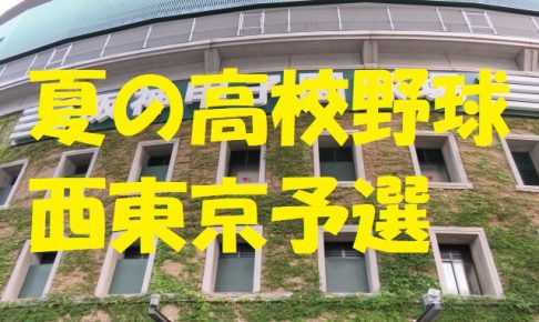 高校野球西東京予選地方大会